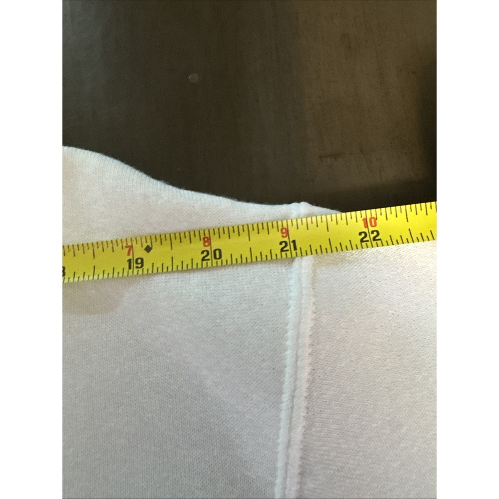Fruit of The Loom Mens L White CrewNeck Sweater 90s Vintage Deadstock Retro Y2K - Picture 10 of 12